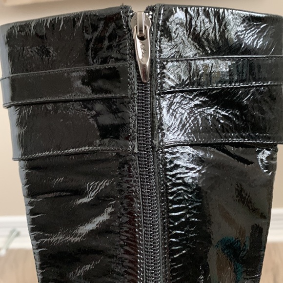 HARSON Stylish Patent Leather High Heel Boots - Picture 5 of 6